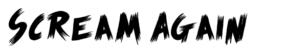 Scream Again font preview